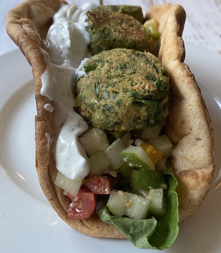 5B2ADA0C 6342 4D55 AC87 AD813BB56A8F e1598407589969 - Meatless-Monday Falafels with Shepherd’s Salad and Tzatziki