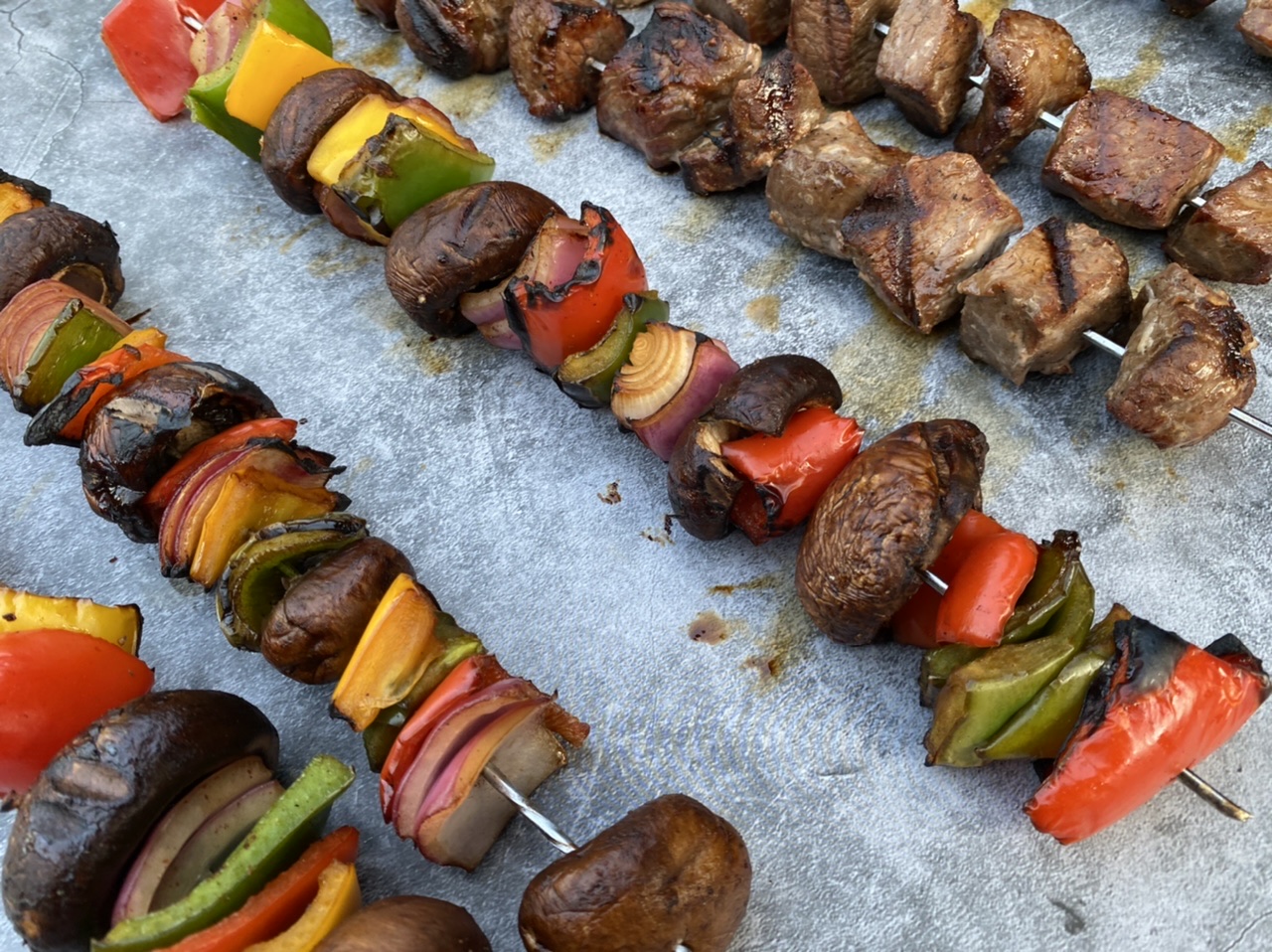 98A47756 705E 434D A848 1DD65BB965BF - Amazing Vitamin Packed Steakhouse Shish Kebabs with Charred Vegetables
