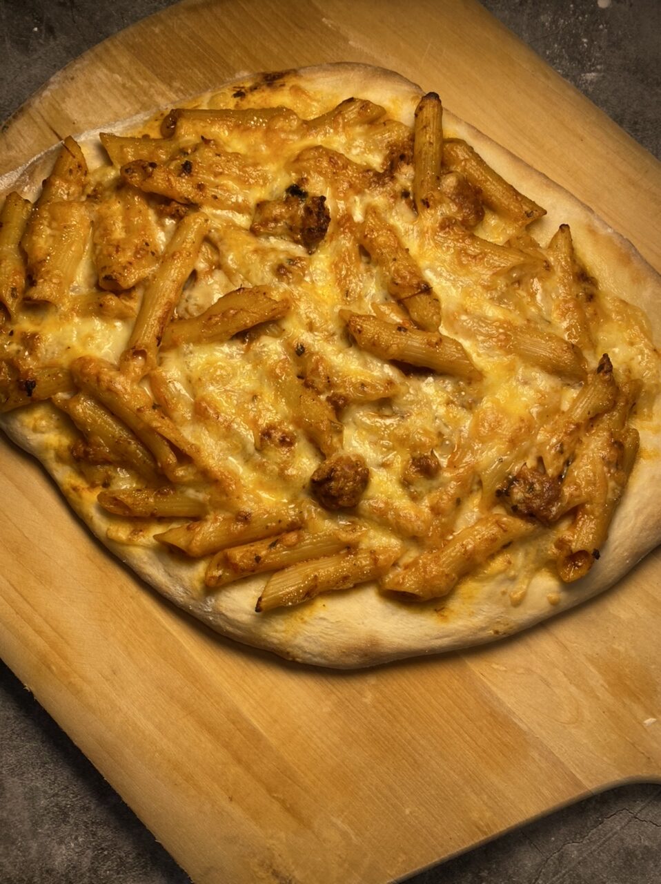 DD30ED62 7A67 4665 A047 CCE7C092EE26 e1597969592908 - Mind-Blowing Loaded Penne Vodka Pizza with Smoked Gouda