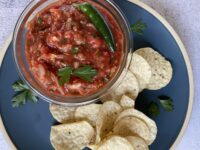 287185F2 531E 411E 94A6 AE344E5C85E9 200x150 - Incredible Smoked Salsa with Roasted Tomatoes & Serrano Peppers