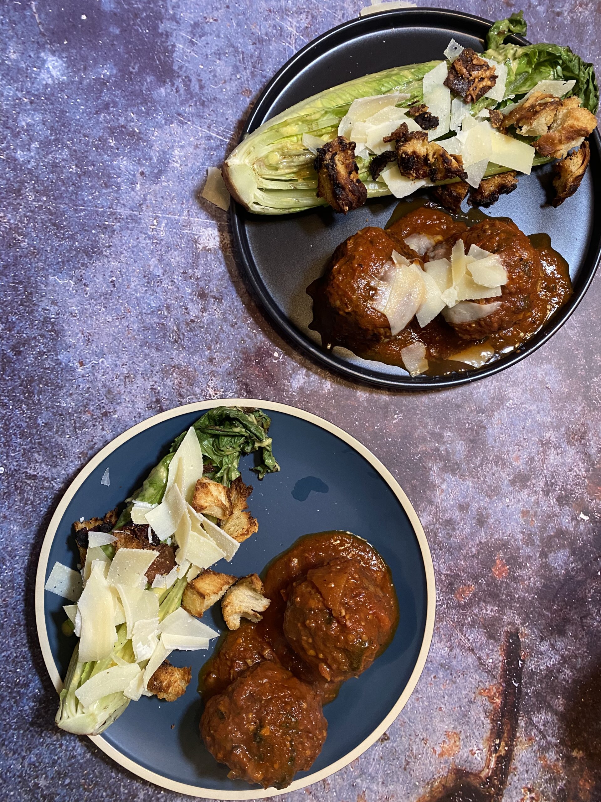 2CEAAF58 E327 48DC BB08 F39E57C99CA0 scaled - The Best Sunday Meatballs with Grilled Romaine