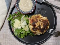 68724923 5ACB 4786 8CCC 72B4D21152DB 200x150 - Crab Cakes with Brown Butter Lemon Aioli & Arugula Salad