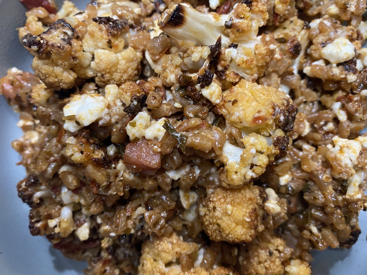 94D08D19 A747 44DB 9896 48BCFB22C127 - Farro Salad with Pancetta & Roasted Cauliflower