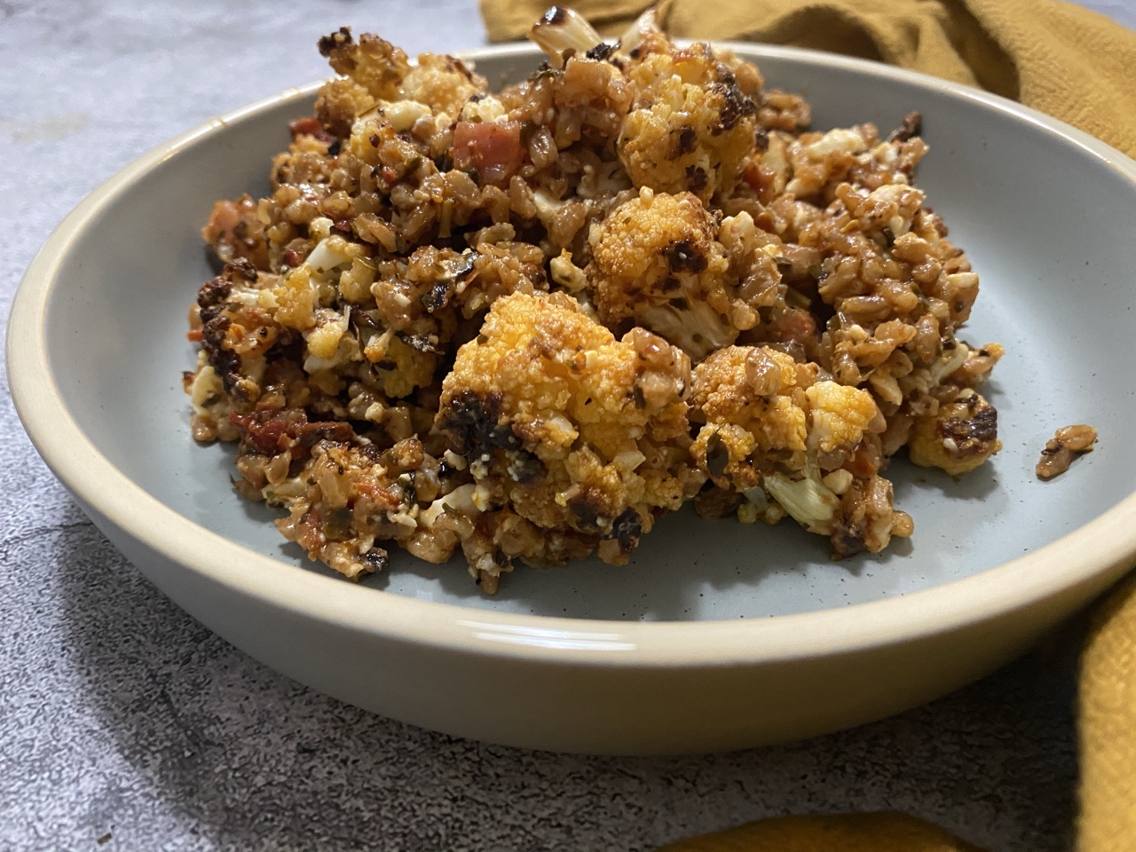 DDE76B87 B3D9 4646 9D31 D7B6F4ACBADE - Farro Salad with Pancetta & Roasted Cauliflower