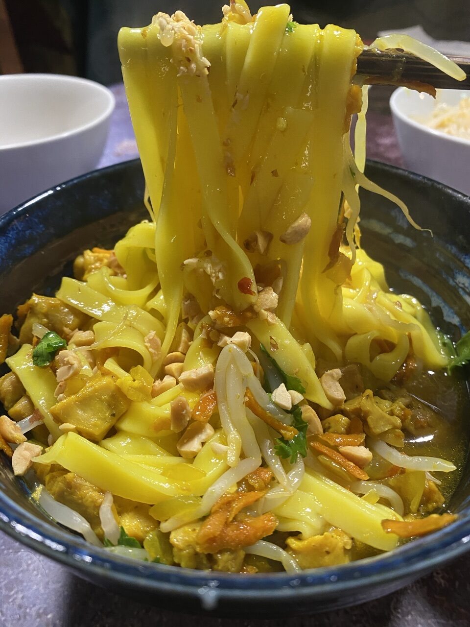 8189C1D2 FAF2 442D A7A7 9937A99BE9D3 e1604175026993 - Mì Quàng Gà- Vietnamese Turmeric Noodles with Chicken