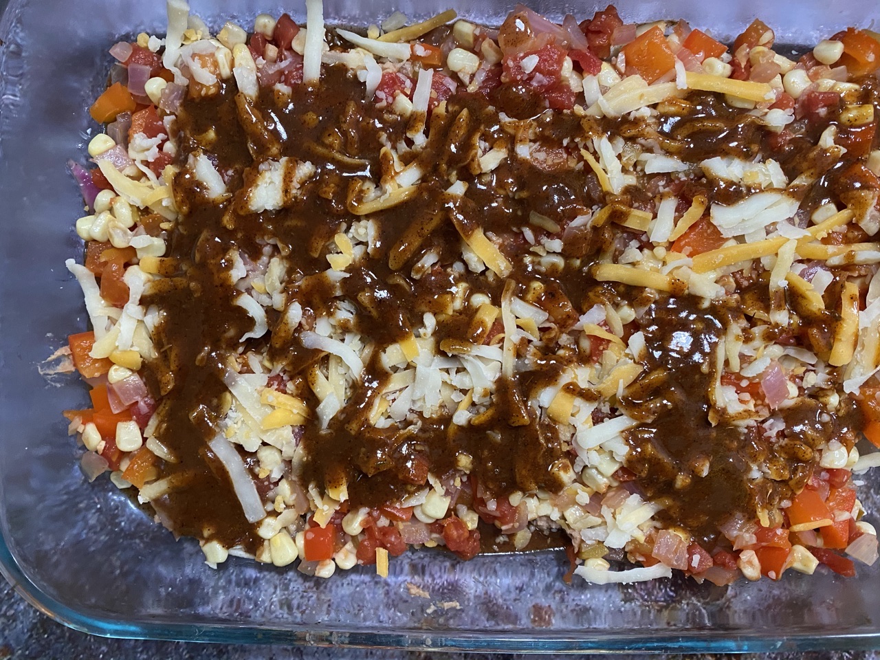 B0CCFDEC 3B70 4B7D A3C2 31EF1A4F0C75 - Vegetarian Enchilada Casserole Loaded with Vegetables