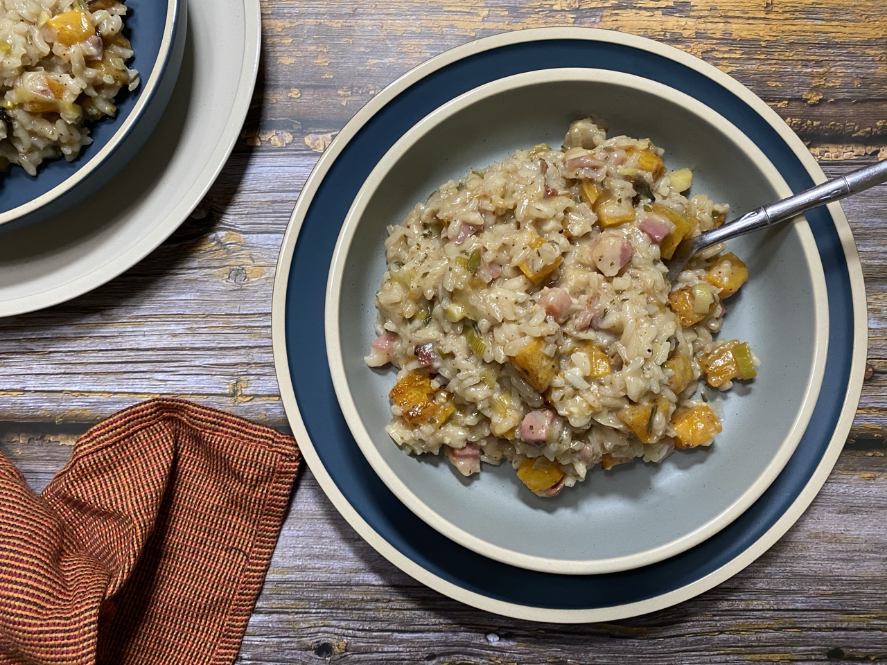 B624B85D 47AE 47C7 AD64 543D353F4F34 - Oven Roasted Squash Risotto with Pancetta