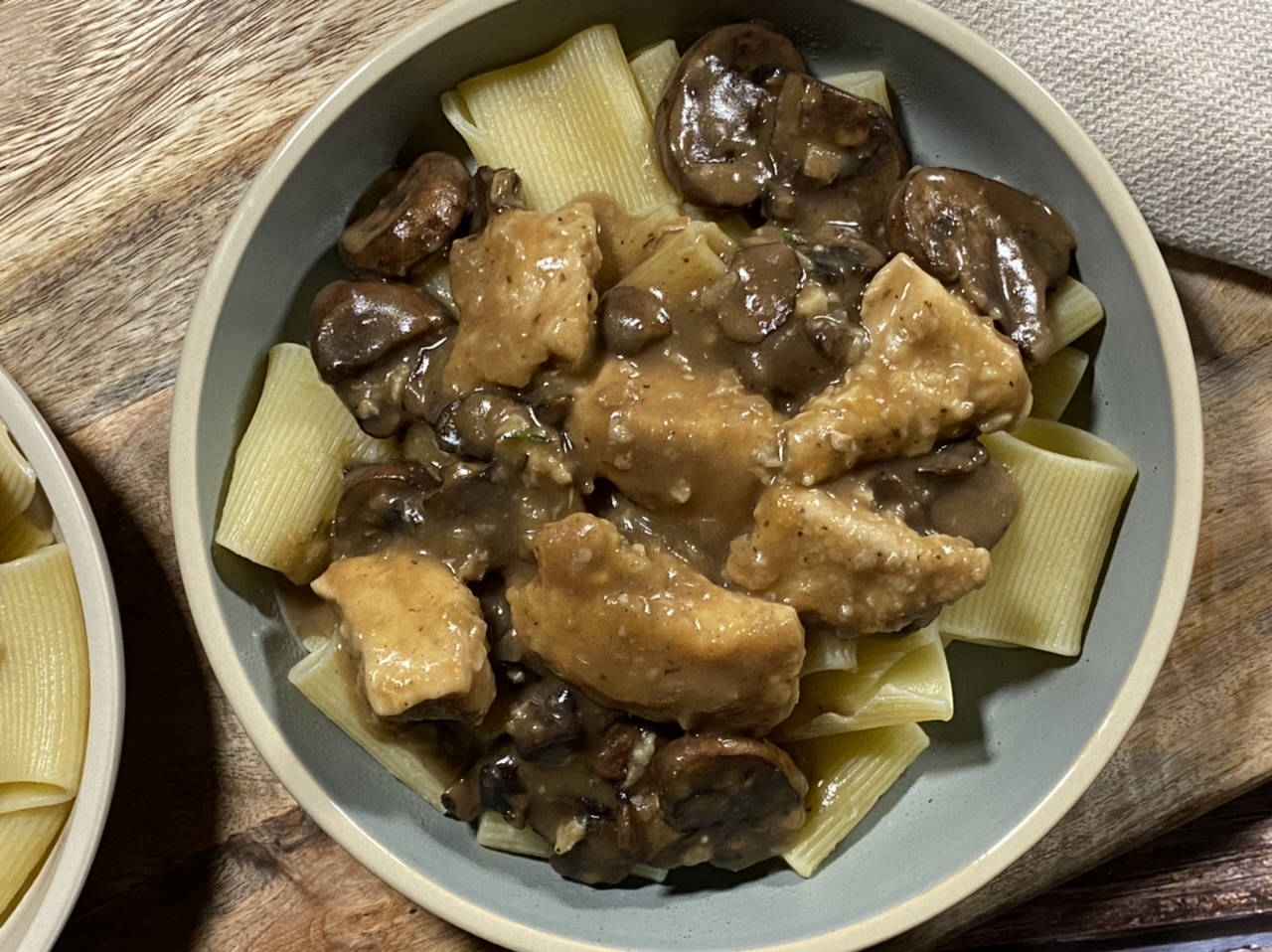 EEB3F710 F050 493B 8A90 9A6E9D103FF4 - Breaded Chicken Marsala Over Rigatoni