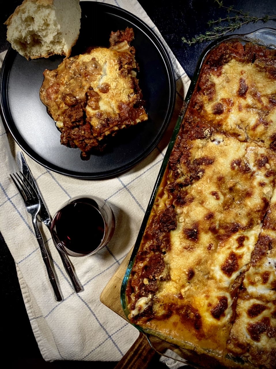 Cast Iron Skillet Lasagna From Scratch - Served From Scratch