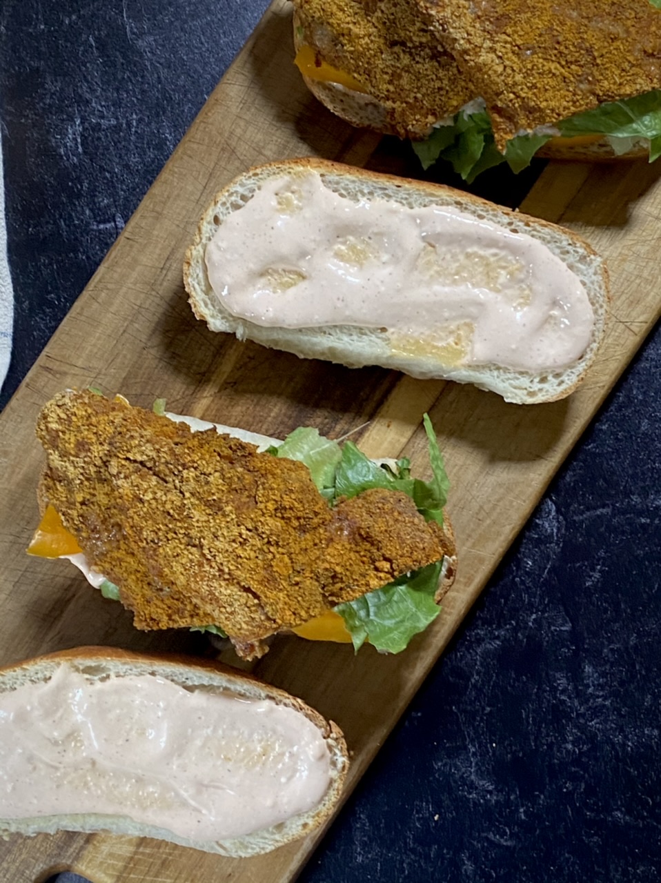 8C4B42FA 3FE9 46F8 8BA1 355E4A05541B - Baked Catfish Po’Boys with a Light Spicy, Zesty Aioli