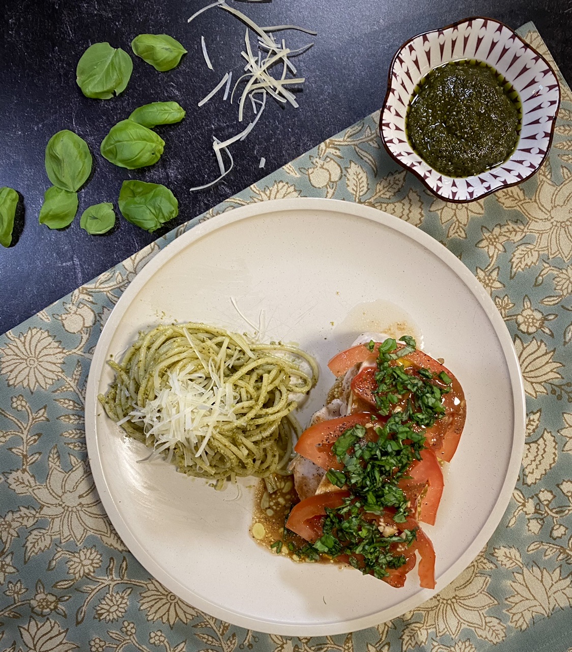 A4F77116 05C6 48F5 A8E2 9EB5F3E067F4 - Chicken Caprese with Pesto Pasta