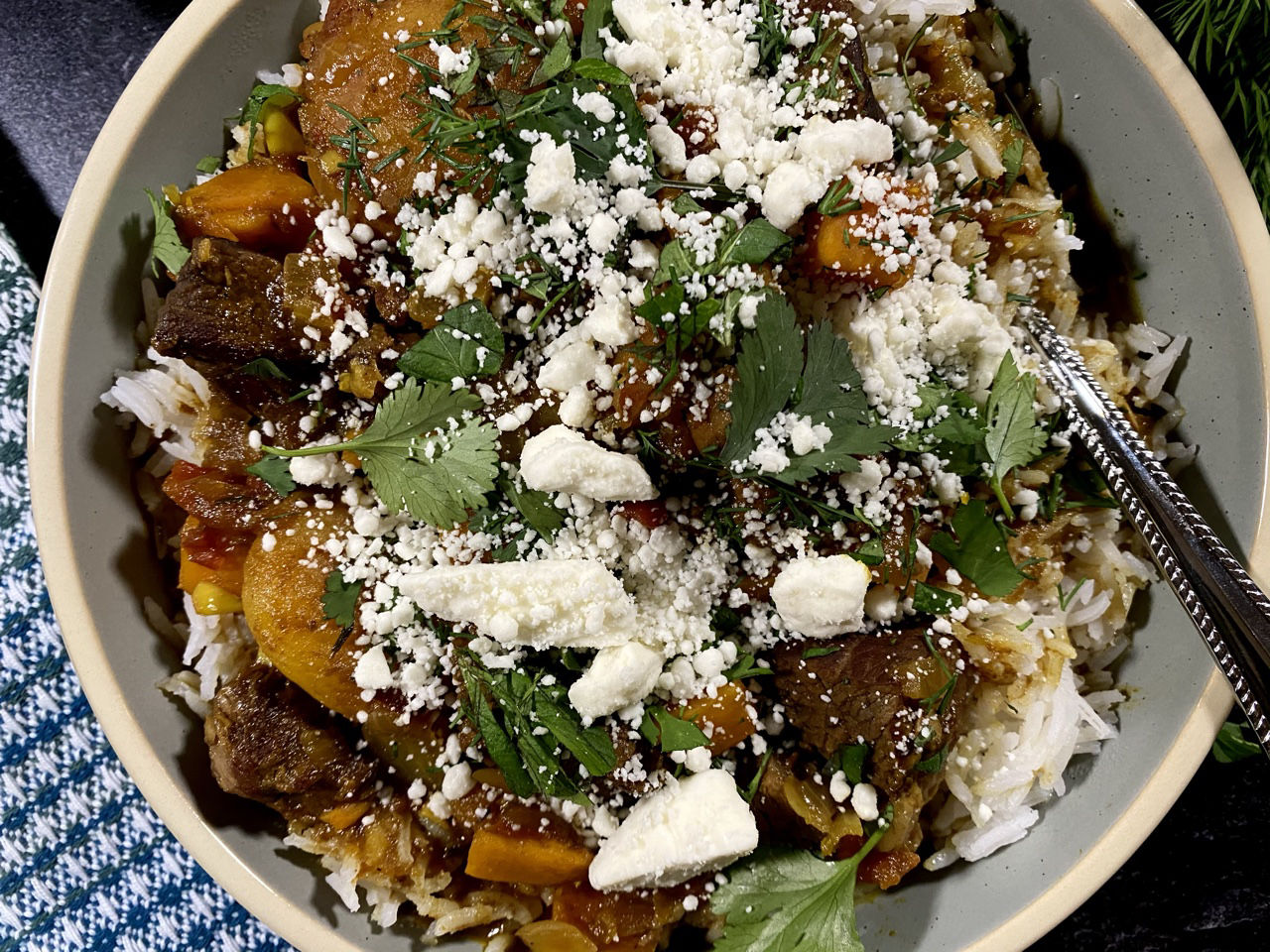 6567D8AE 576A 47D9 B2B7 856B7CF4FB62 - Persian Style Lamb & Sweet Potato Stew with Apricots & Herbs