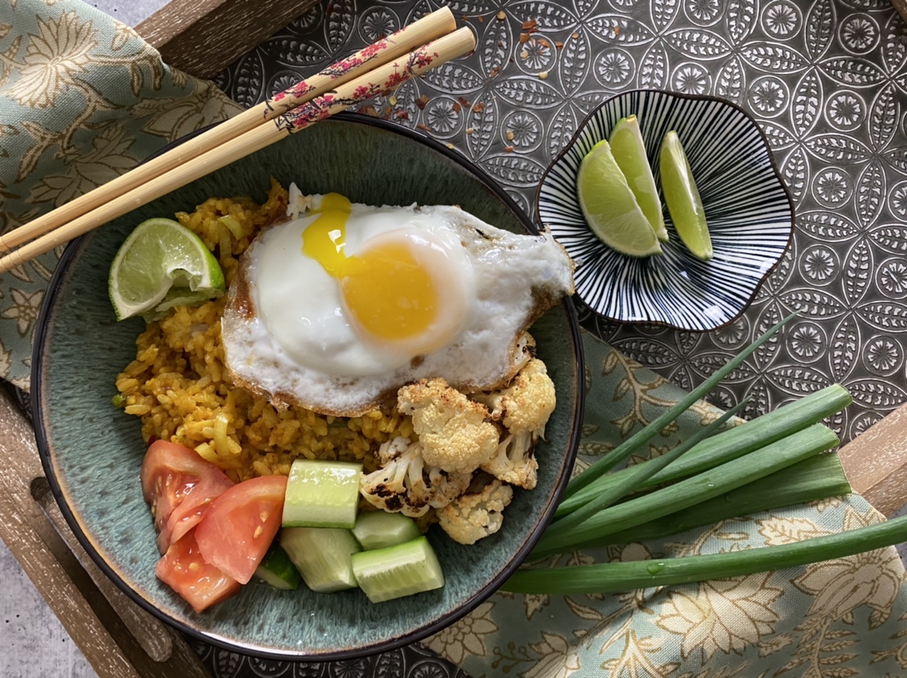 814D5281 4DDF 469D BEB1 06764DBAE070 - Nasi Goreng - Vegetarian Indonesian Fried Rice with Roasted Cauliflower