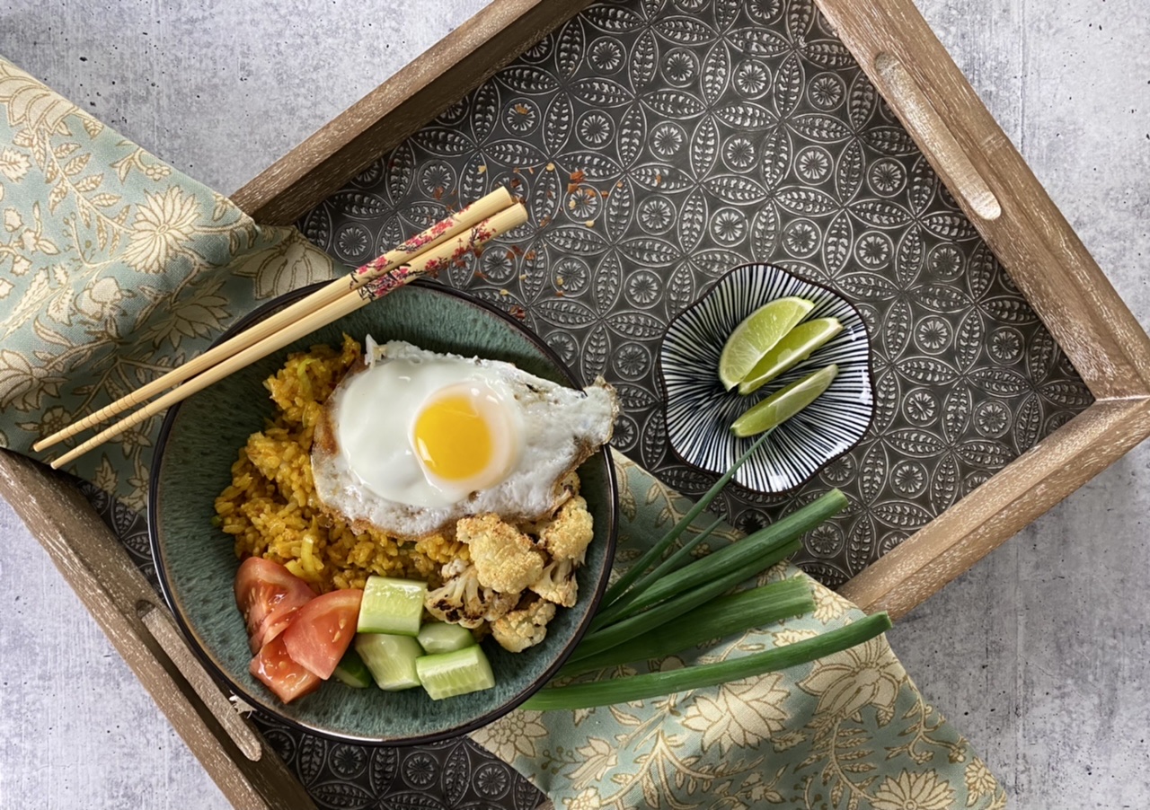 83FBFC41 7A44 44D2 AE1F 0C17EC8A1C5B - Nasi Goreng - Vegetarian Indonesian Fried Rice with Roasted Cauliflower