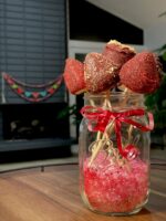 Strawberry sticks in a glass ajr