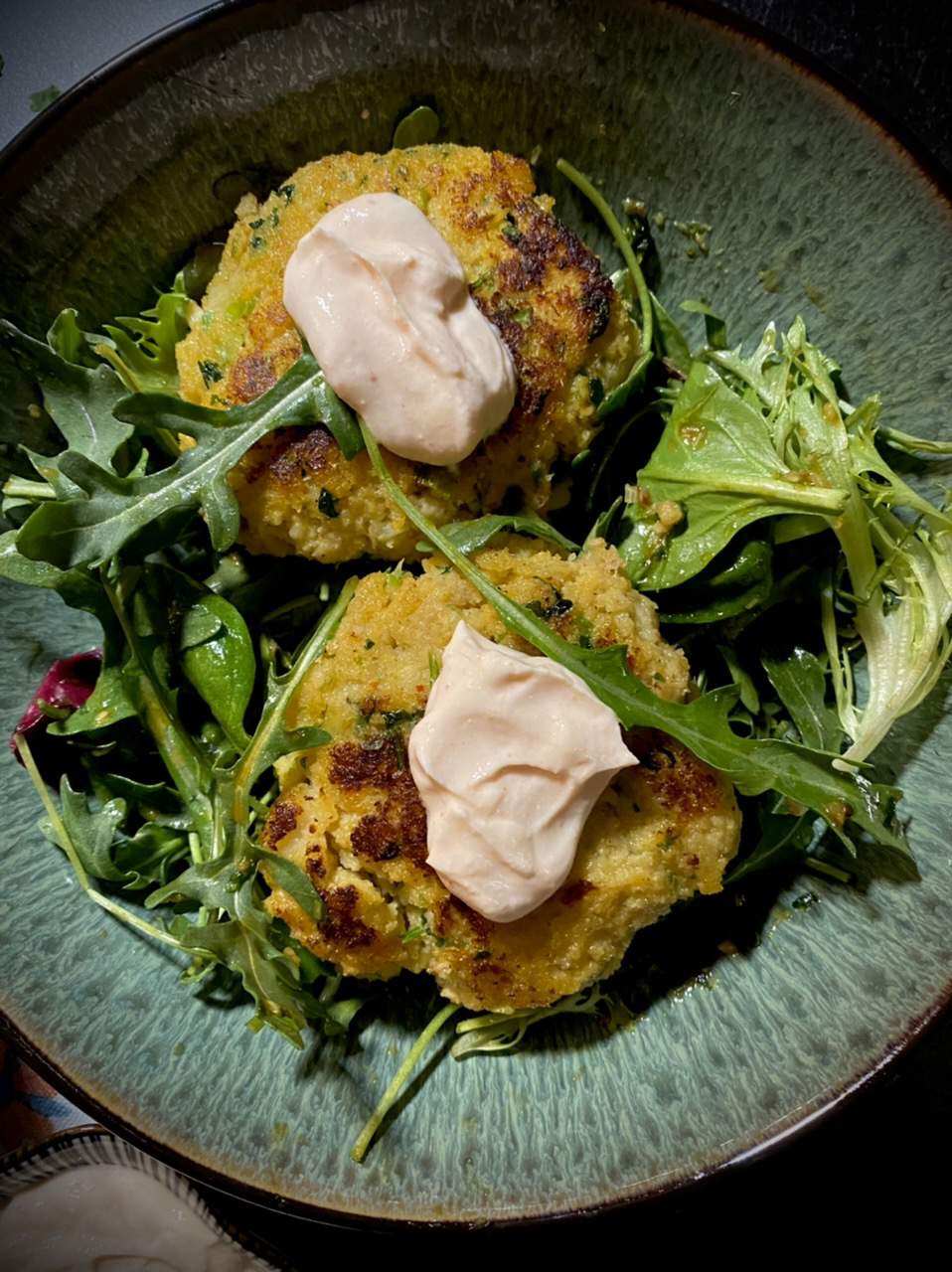 D4FE06C7 A0CC 4BC0 B1A1 D4E29B76DC0F - Asian Cod Fish Cakes with Spring Mix Salad