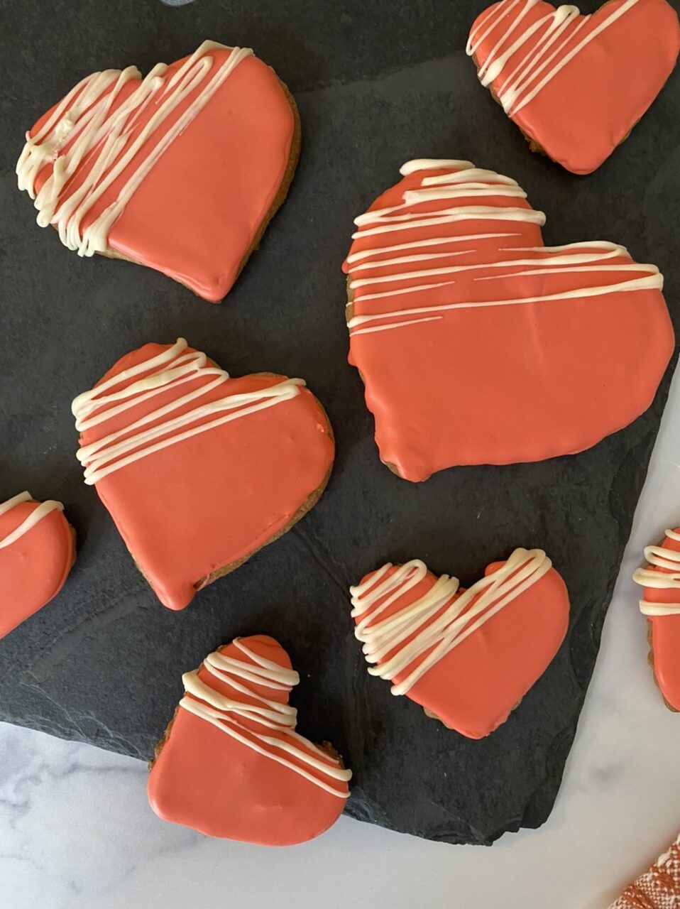 E205AA85 2C7B 4B8A 8E1D 477B9307C0E9 e1612898414423 - Amaretto Sugar Heart Cookies with Black Cherry Icing