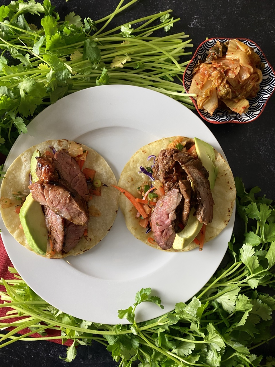 CB4C70F5 B57C 41C6 983D CD763A240656 - Korean Skirt Steak Tacos with Kimchi Pico de Gallo