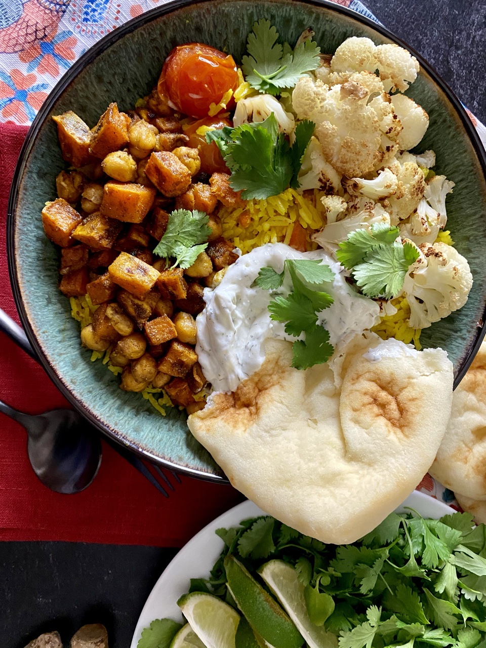 F83AE0ED DD28 4464 A452 6ECF2B2D21E3 - Turmeric Basmati Rice with Roasted Chickpeas, Sweet Potatoes, & Cauliflower