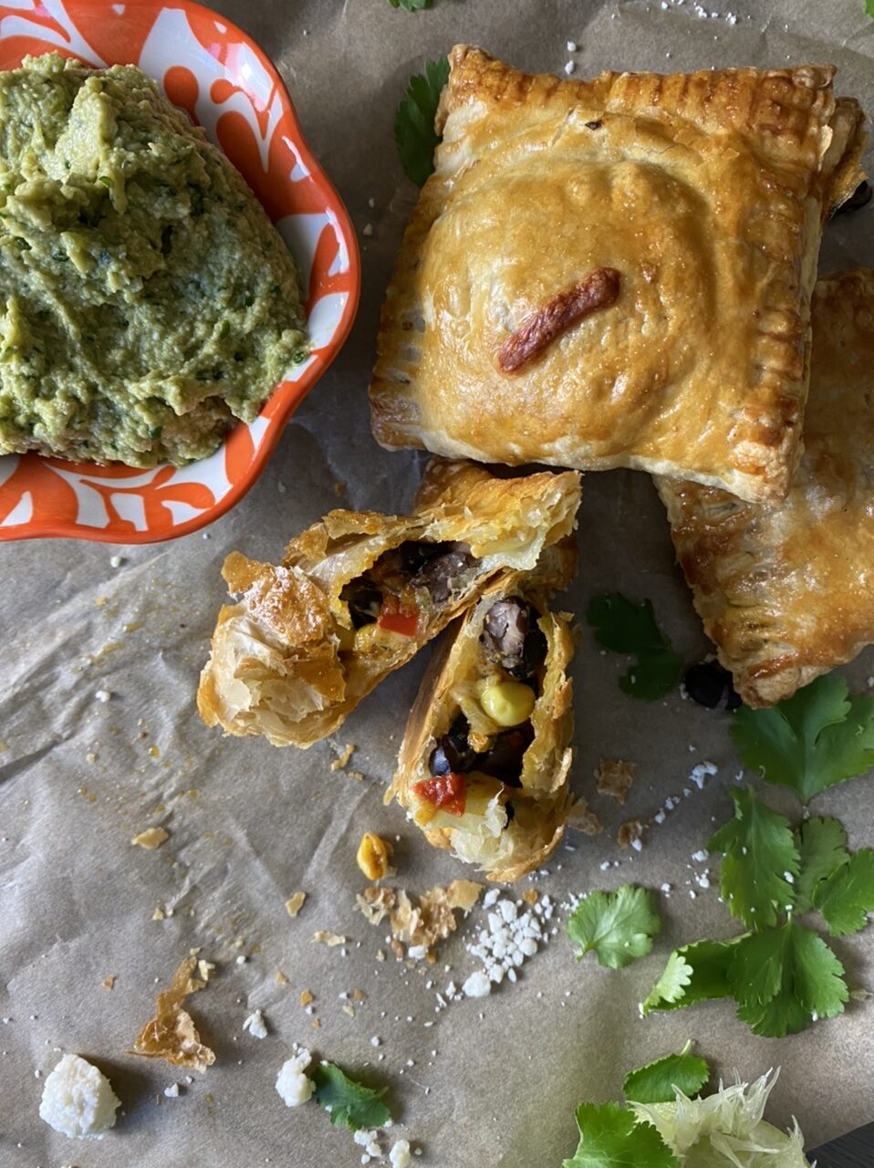 2F8DC49B 1CF6 4A5E 9969 98DB7E969D62 e1618070770444 - Vegetarian Mexican Hand Pies with Avocado Crema