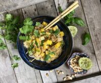 3AACB276 21EA 4DE0 9749 60BAB901E8AE 200x166 - Thai Peanut Chicken Rice Noodles with Spicy Mango Salsa