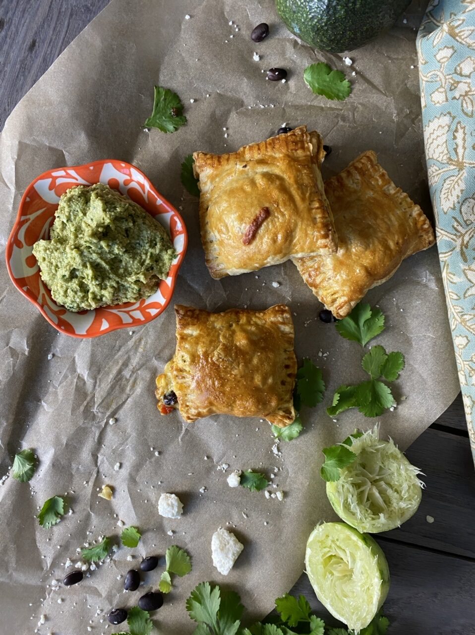 BADB3DA1 52E4 4190 A7A5 97BF77190E25 e1618070832356 - Vegetarian Mexican Hand Pies with Avocado Crema