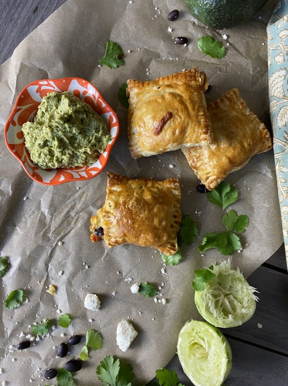 FB0CF848 72D7 492B 99CA E2C4F28D95DB e1618071118472 - Vegetarian Mexican Hand Pies with Avocado Crema