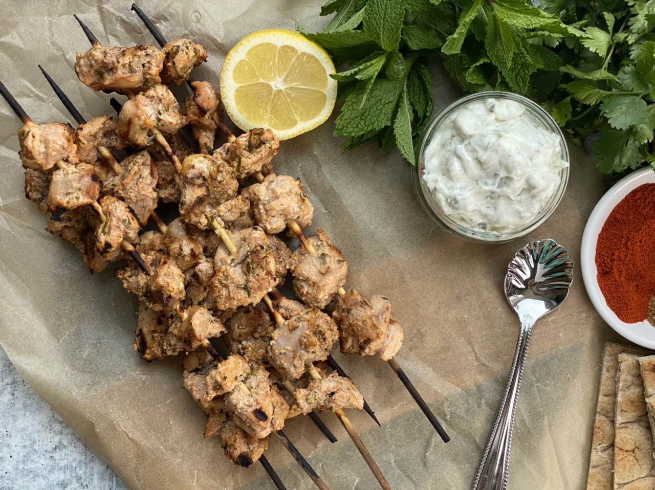 Greek Yogurt Marinated Chicken Skewers the Old Woman and the Sea