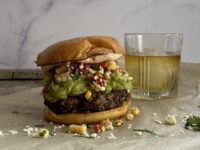 A69F50AE 52B6 4B9B A078 8716E16DE105 200x150 - Southwestern Black Bean Quinoa Burger with Guacamole, Corn Salsa, & Chipotle Aioli