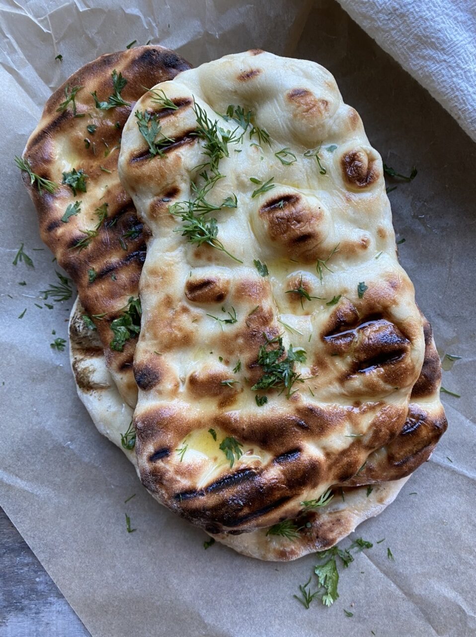 3FE0932C B98C 4D9C 8EEA 15C802DC134F e1624894134465 - How to Make Naan on Your Grill - Grilled Garlic Naan