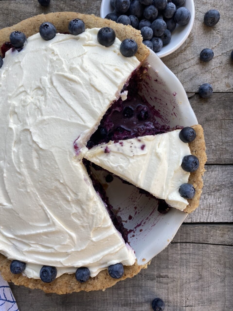 Blueberry Lime Pie with Honey Cream Cheese & Homemade Cool Whip in ...